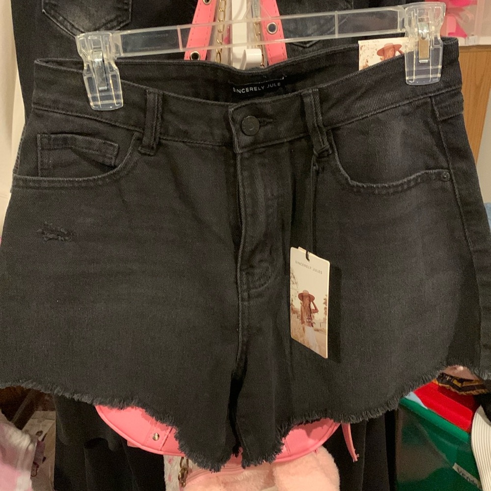 New with tags high waisted black shorts